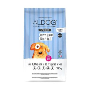 Aldog puppy e junior maiale e riso medium 12kg