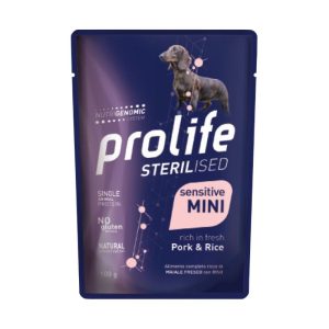 Prolife sterilised sensitive adult maiale e riso mini 100gr