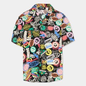 Camicia Bambino Nera Mezza Manica Barrow