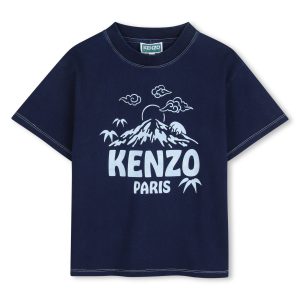 Shirt Corta Bambini e Ragazzi Blu Kenzo