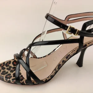 Albano sandalo donna elegante nero tacco alto