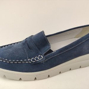 ENVAL SOFT mocassino scamosciato blu