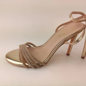 Cristin sandalo donna elegante platino tacco alto