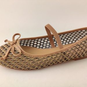 GOLD&GOLD ballerina rete microstrass camel